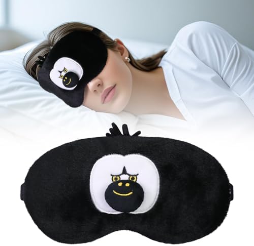 PERFECTSIGHT Sleep Eye Masks, Cute Sleep Eye Cover Lightweight Adjustable Eyeshade Mask Cover for Women Men Kids Girls Sleep Travel Nap, Orang by PERFECTSIGHT