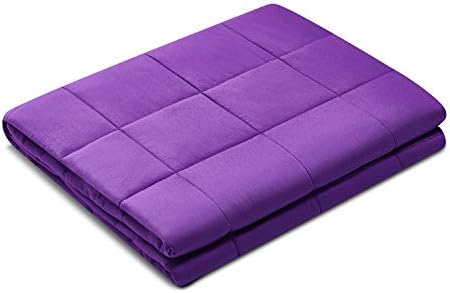 TONGDADA Kids Weighted Blanket | 40''x60'',10lbs | for Child Between 80-125 lbs | Premium Cotton Material with Glass Beads | Violet - Image 2
