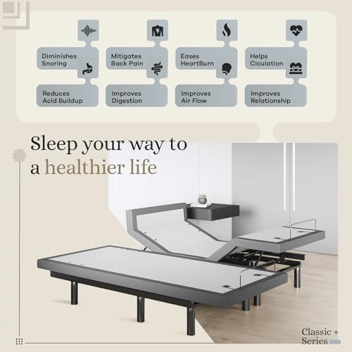Sven & Son Harmony Adjustable Bed Base, Head and Foot Lift, Massage, Under-Bed Lights, USB, Memory, Zero Gravity Smart Frame - Split King - Image 3