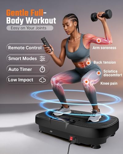 Renoj 3D Vibration Plate Exercise Machine, 200W Motor, 455lbs Capacity - Image 5