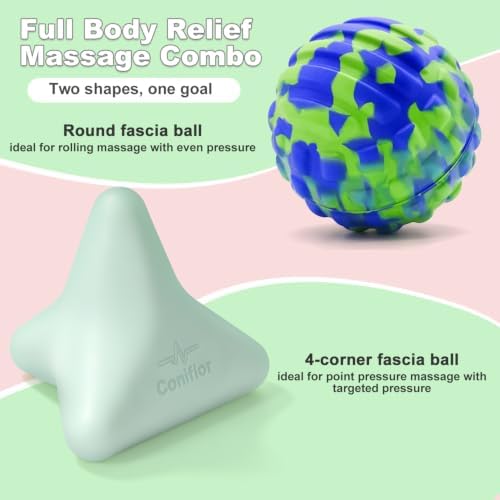 Fascia Release Tools Deep Tissue Massage Ball for Exercise & Recovery Targets Back, Shoulder, Legs&Feet - Relieves Muscle Knots, Trigger Point Massage, Pressure Point Therapy- Myofascial Release Ball - Image 2
