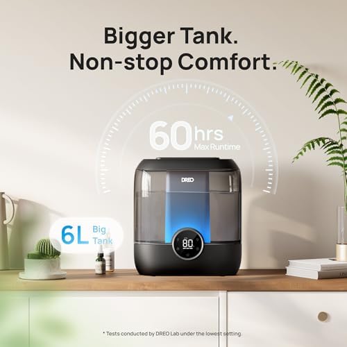 DREO 6L Smart Humidifiers for Bedroom, Large Room, 60H Runtime, Quiet 28dB - Image 4