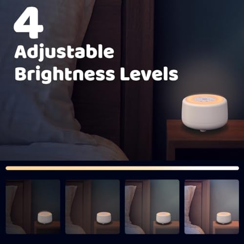 Sleepbox Sound White Noise Machine with 25 Soothing Sounds and 10 Colors Warm Night Light 4 Brightness Levels 32 Volume Levels 5 Timer and Memory Function for Baby Kids Adults Seniors Sleeping White - Image 4