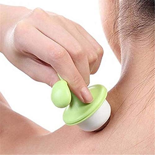 VUFVOID 2PCS Handheld Body Massager Mini Potted Plant Shaped Roller Ball Bead Relaxation Neck Foot Face Pot Desk Decor Massage Cooling for Neck (Green with White) - Image 5