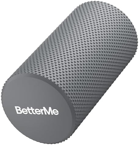 BetterMe Foam Roller for Muscle Recovery – High Density Exercise Roller for Back &Legs – Deep Tissue Massage Roller for Tension, Relief & Stretching (Stone Gray) by BetterMe