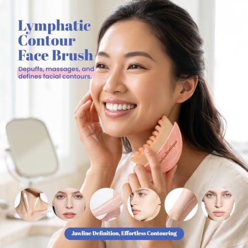 ROSELYNBOUTIQUE Lymphatic Contour Face Brush & Gua Sha Facial Tools - Image 5