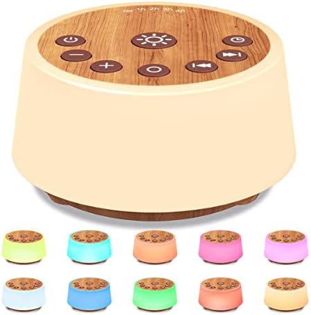 Color Noise Sound Machines with 10 Colors Night Light 25 Soothing Sounds and Sleep White Noise Machine 32 Volume Levels 5 Timers Adjustable Brightness Memory Function for Adult Kid Baby by ColorNoise
