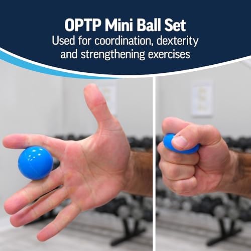 OPTP Mini Balls – Vinyl Air-Filled Self-Massage Ball Set of 2, Blue, 1.5" - Image 5
