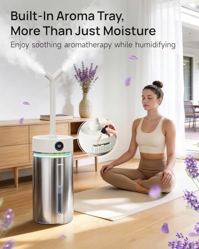 Feekaa Stainless Steel Humidifiers for Bedroom, 6L Cool Mist Humidifiers - Image 6