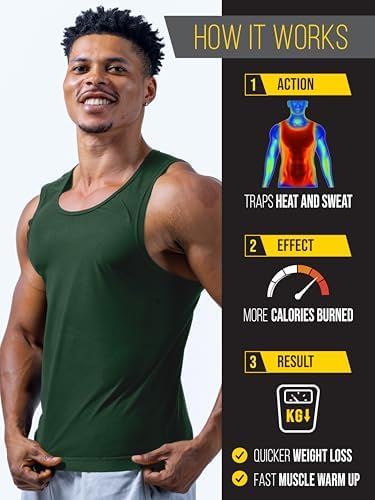 Men’s Sweat Vest - Boost Weight Loss with Increased Sweating & Compression Technology Sauna Vest for Men (XS-7XL) - Image 3