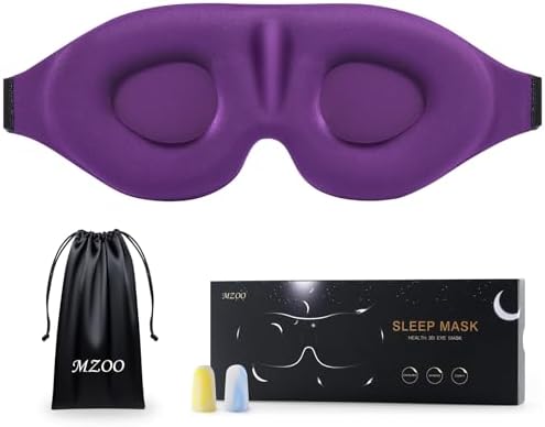 MZOO Luxury Sleep Mask for Women Men Patented Light Blocking Design by MZOO