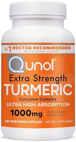 Qunol Turmeric Curcumin 1000mg, Ultra High Absorption Supplement, 120 Count by Qunol