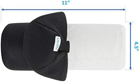 Lumbar Roll for Back Support - 100% Memory Foam - Optimized Firmness - 11 Inches Long with 4.5 Inches Diameter - Breathable Mesh Pillow Cover - for Comfortable Alignment and Support - Image 3