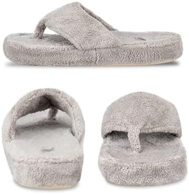 Acorn Women's Spa Thong Slippers with Cloud Contour Comfort - Arch Support and Plush Fluffy Terry Lining, Perfect for Beach, Camping, Poolside, or Bathroom Wear - Image 5