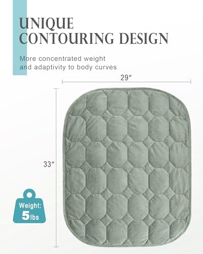 Cottonblue Small Weighted Lap Blanket 5lbs for Adults Teens 29"x33", Cozy - Image 3