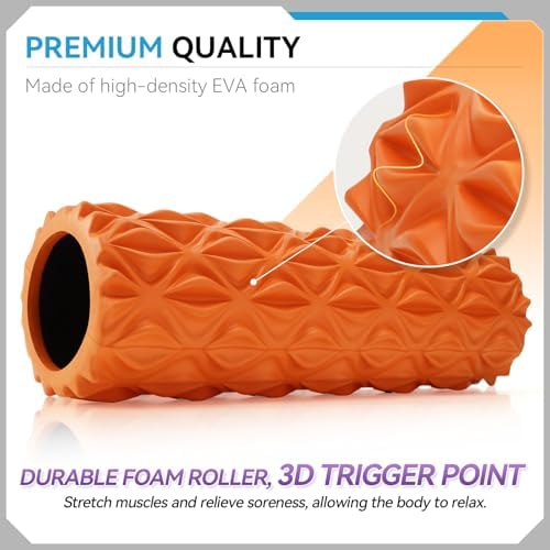 Foam Roller, 15 inch High Density Massage Roller for Exercise - Image 3