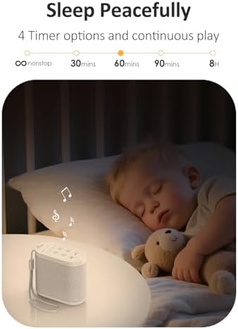 Portable Brown Noise Sound Machine: Super Long-Lasting Battery & USB-C Rechargeable, Headphone Jack, 21 Sounds - White Noise Machine for Baby, Adult, Travel, Sleeping, Registry Gift - Image 6