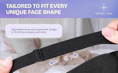 Infinite Aura Sleep Mask – 3D Contoured Eye Mask for Sleeping, Adjustable Strap, Memory Foam, Lightweight & Breathable Blindfold for Travel, Naps, Meditation - Image 5
