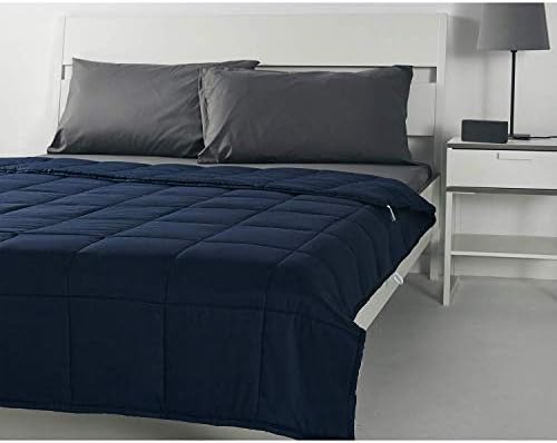 RelaxBlanket Weighted Blanket | 60''x80'',10lbs | for Individual Between 90-150 lbs | Premium Cotton Material with Glass Beads | Navy - Image 3