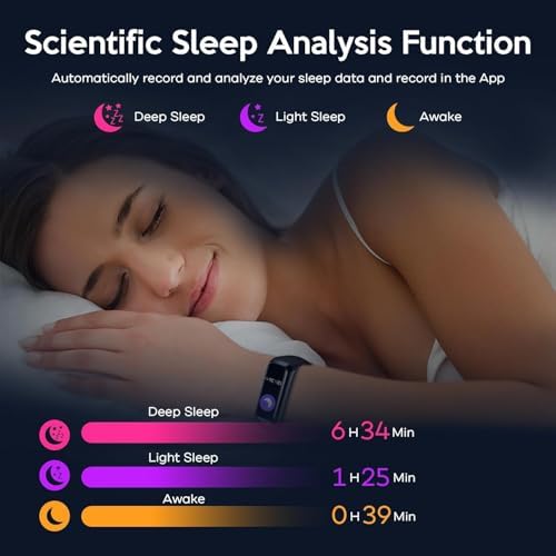 Fitness Tracker, 2026 Smart Band with Heart Rate & Blood Pressure Monitor, IP67 Waterproof Activity Tracker with Sleep Tracking & Step Counter for Men Women, Black - Image 4