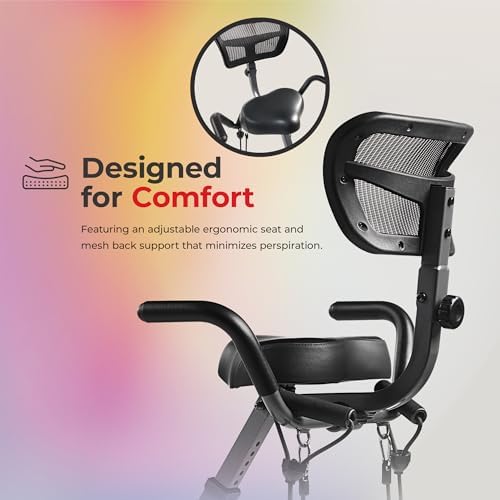 Sunny Health & Fitness Smart Foldable Magnetic X-Bike, Low-Impact Workouts - Image 2