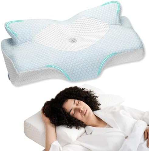 Elviros Cervical Memory Foam Pillows for Neck Pain Relief,Medium Firm by Elviros