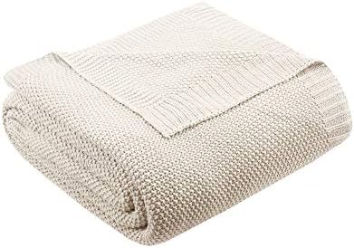 INK+IVY Bree Knit All Season Blanket for Summer, Full/Queen, Ivory by INKIVY
