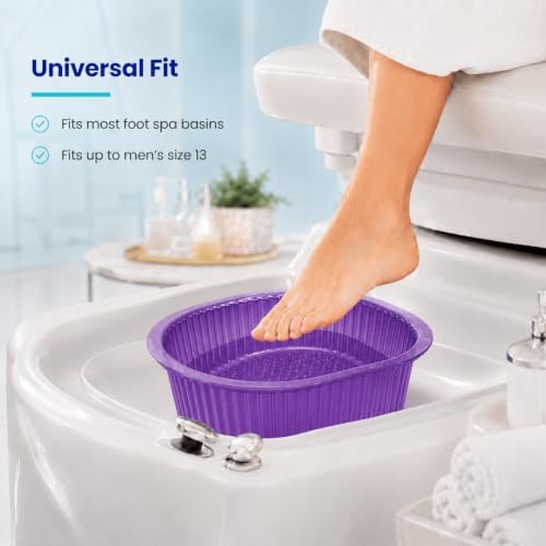 ForPro Universal Pedi Bath Liners - 50% THICKER - Fit Footsie Bath Plus Foot Bath, Disposable Pedicure Foot Tub Liners for Foot Spa Basins & Foot Bath Soaks, Purple, 50-Count - Image 6