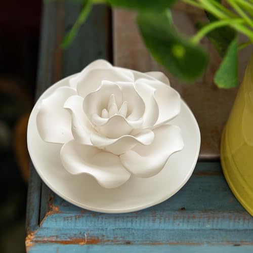 Passive Diffuser for Essential Oil-Ceramic Diffuser Non Electric Oil Diffusers for Small Mini Room, Desk Decorative, Bathroom (Impatiens) - Image 3