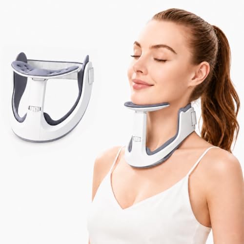Neck Brace Posture Corrector, Memory Foam Cervical Collar for Pain Relief & Neck Hump, Adjustable Neck Support for Office, Travel & Daily Use - Soft Breathable, Men Women by Unknown