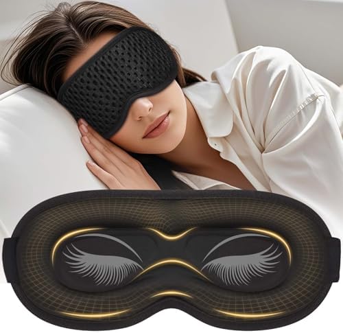 Sleep Eye Mask for Side Sleeper with 3D Contoured Cup by ZRUHIG