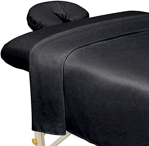 ForPro Premium Microfiber 3-Piece Massage Sheet Set, Black by ForProProfessionalCollection