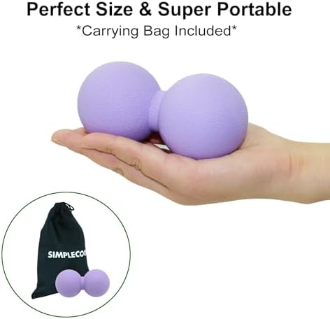 Hard Peanut Massage Ball, Double Lacrosse Massage Ball. Deep Tissue Massager Mobility Roller for Physical Therapy Myofascial Release Trigger Point Muscle Relax Pain Relief Acupressure (Purple) - Image 3