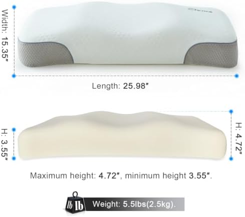 JKma Bio-Based Cervical Neck Pillow, Soft Support, Deep Pressure Relief - Image 2