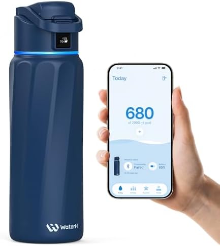 WaterH BOOST Smart Water Bottle Tracker with Reminder to Drink Water, 32oz by WATERH