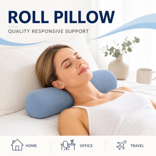 Neck Roll Pillow, Cervical Neck Pillow Bolster Pillow for Sleeping - Image 5