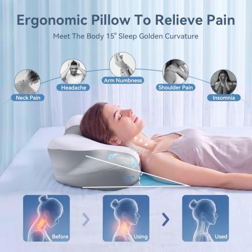 Cervical Pillow for Neck and Shoulder Pain Relief Ergonomic Contour Pillow - Image 2