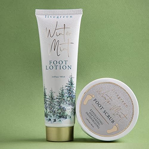 Live Green Bath and Body Present Set- Foot Spa Set with Fuzzy Socks, Lotion, and Scrub, Winter Mint - Image 3