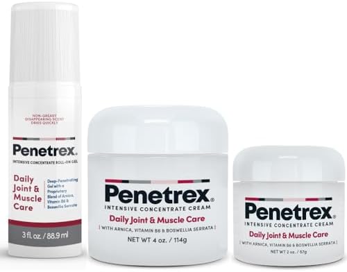 Penetrex Daily Joint & Muscle Care Trio Bundle (2 oz, 3 oz & 4 oz Sizes) by Penetrex
