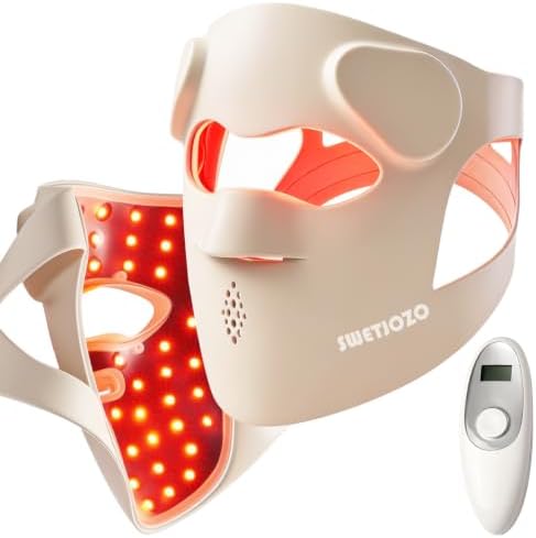 RB-061 Red Light Therapy Mask for Face,USB-C Rechargeable 850nm by SWETJOZORedLightMasK