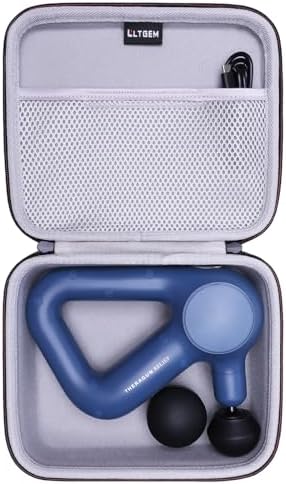 LTGEM Massage Case Compatible with TheraGun Relief Handheld Percussion Massage Gun/Neck/Back/Leg/Shoulder Massage Gun - Travel Protective Carrying Storage Bag, Black + Gray(Case Only) by LTGEM