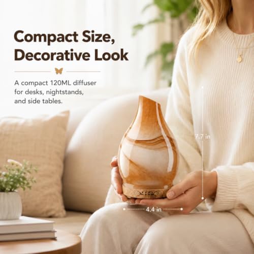 Glass Essential Oil Diffuser for Home, 120ML, 7 Color Lights - Image 4