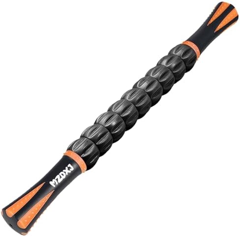 Muscle Roller Massage Roller Stick- Deep Tissue Fascia Blaster for Myofascial Pain Relief, Lymphatic Drainage & Body Sculpting, Handheld Physical Therapy & Recovery Tool ​(Orange Black) by Morepicksawait%E2%80%94godiscover