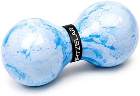 FITZELAR Double Lacrosse Massage Ball for Myofascial Release, Quality Certification, Massage Deep Tissue for Waist Back Feet, Trigger Point Therapy, Muscle Knots, Peanut Massage Ball for Muscle Pain by FITZELAR