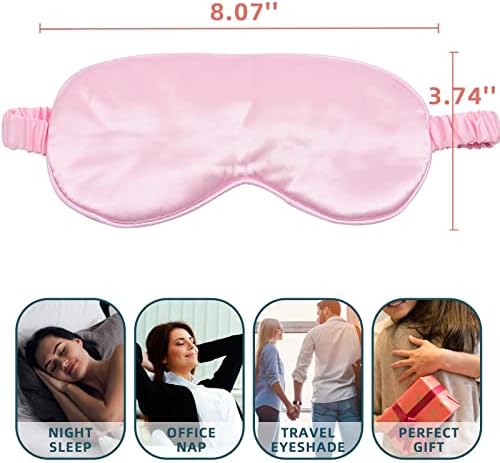 LERSVICVIL Sleep Masks 4 Pack Silky Eye Cover Soft Satin Blindfold Elastic Strap Night Eye Shade for Women Men - Image 5