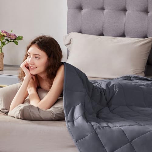 Weighted Blanket Queen/King Size (80"x87" 22lbs),Ultra Soft and Cozy Cooling Weighted Blanket for Adult,Heavy Blanket with Machine Washable Soft Blanket, Dark Grey - Image 6