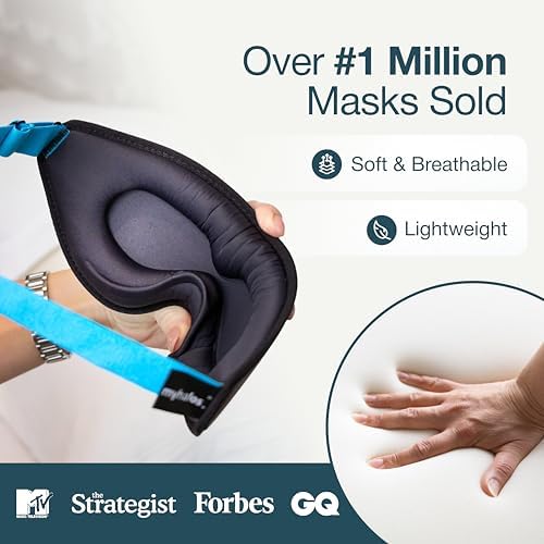 MyHalos® Sleep Mask for Men and Women, 3D Blackout Eye Masks for Sleep - Image 3