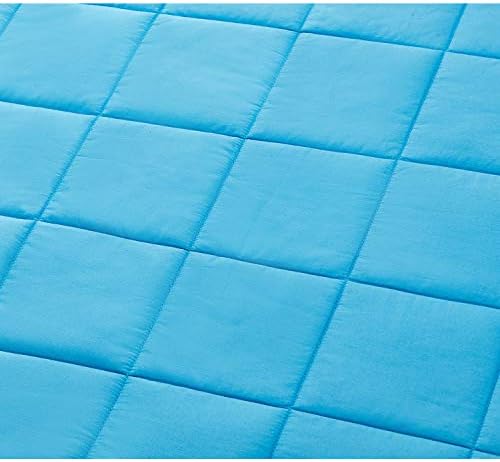 TONGDADA Kids Weighted Blanket | 40''x60'',7lbs | for Child Between 55-80 lbs | Premium Cotton Material with Glass Beads | Teal - Image 3