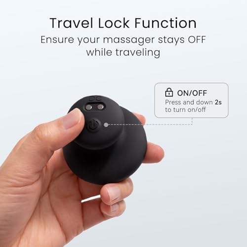 Handheld Massage Ball, Portable Waterproof Rechargeable Mini Massage Tool (Black) - Image 3