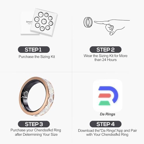 Smart Ring for Women Fitness Ring Health Ring No Subscription Fee White 10# - Image 2